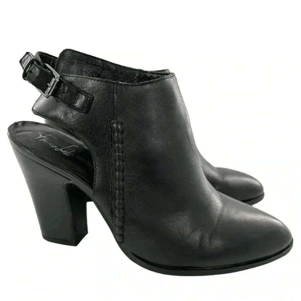 Franco Sarto womens ankle booties size 10 42 black leather western